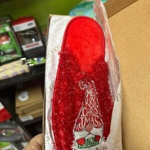 Red Christmas Gnome Slippers